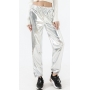 70s Costume Silver Disco Pants Space Costumes - 70s Disco Costumes